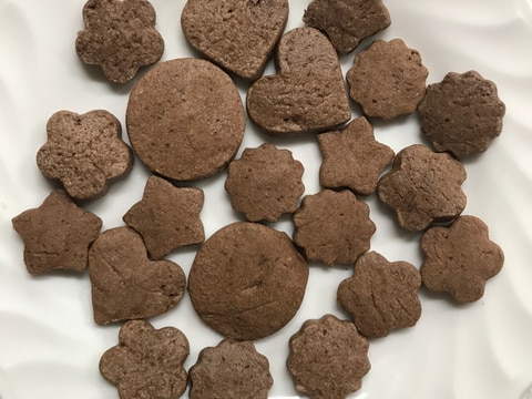 米粉の型抜きココアクッキー